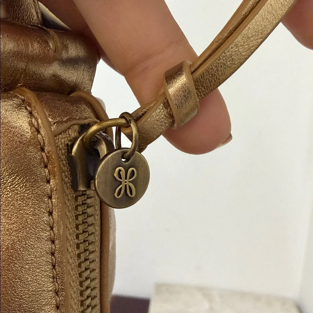 HOBO Gold Metallic Shoulder Bag